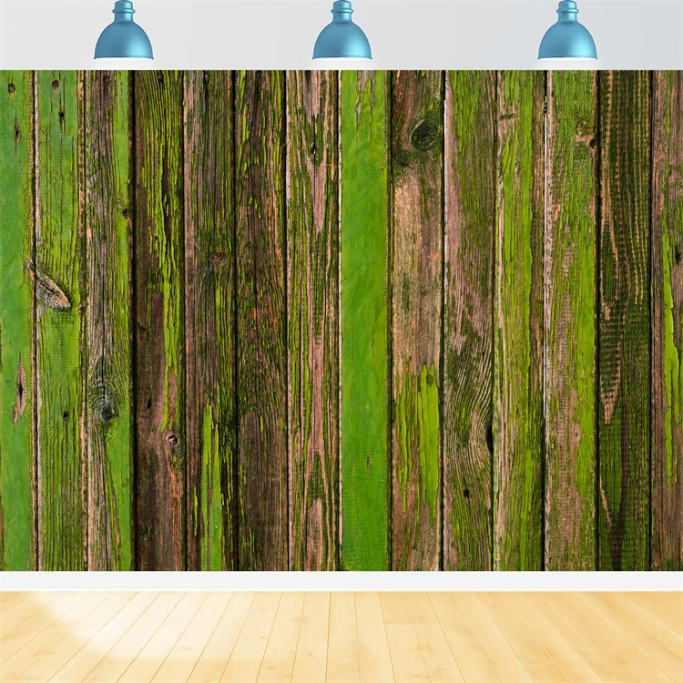 St Patrick's Day Photo Backdrop Rustic Mossy Wooden Backdrop LXX1-54