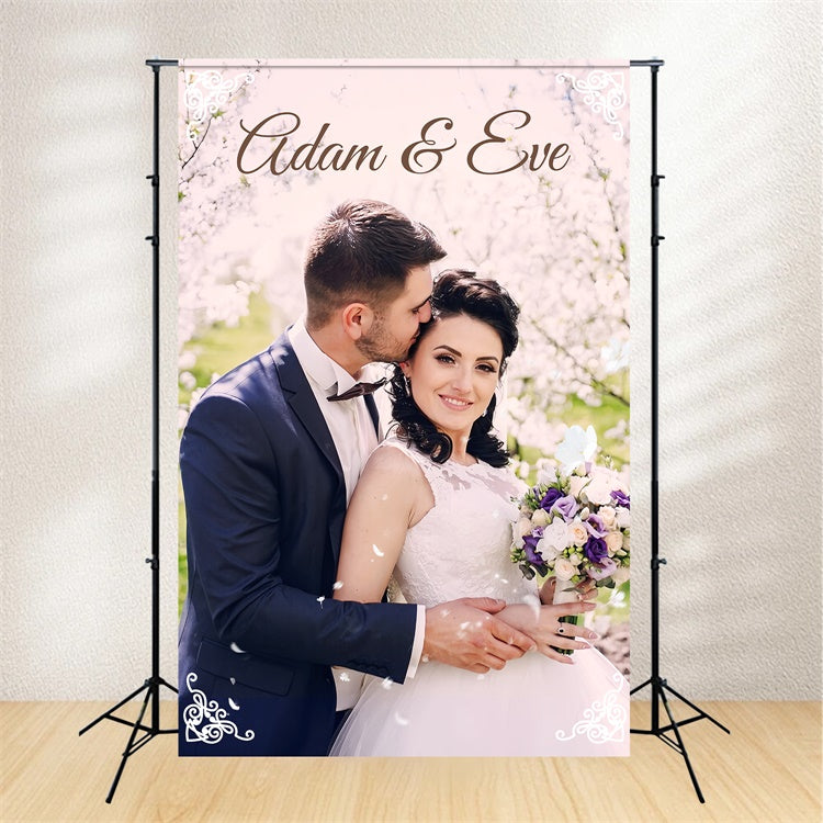 Wedding Backdrops For Photos Blushing Cherry Blossoms Backdrop LXX2-128