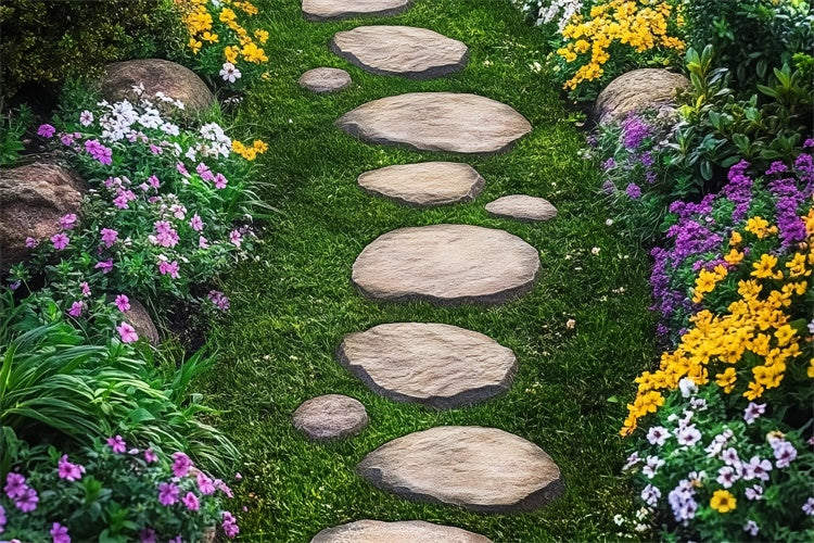 Photography Floor Backdrop Serene Floral Path Floor Backdrop LXX2-232