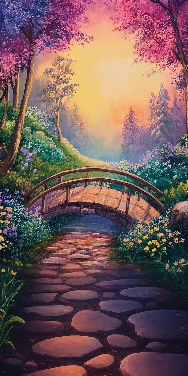 Artistic Backdrop Enchanted Garden Sunset Forest Sweep Backdrop LXX2-260