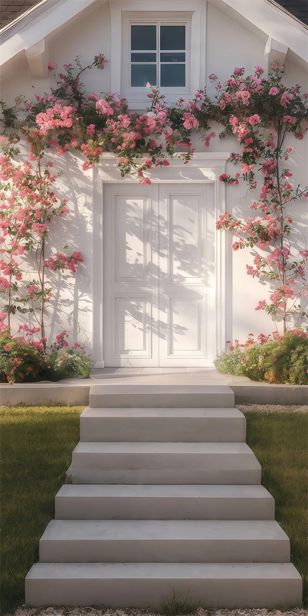 Backdrops For Spring Dreamy House Pink Blossom Sweep Backdrop LXX2-279