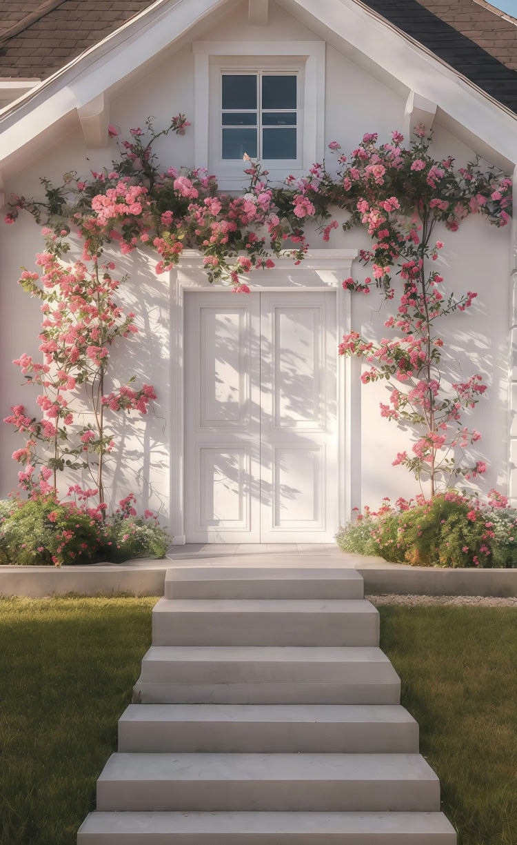 Backdrops For Spring Dreamy House Pink Blossom Sweep Backdrop LXX2-279
