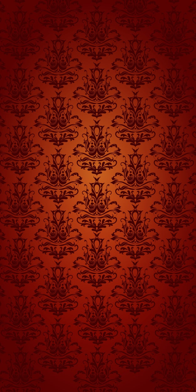 Damask Backdrops Opulent Crimson Baroque Floral Sweep Backdrop LXX2-288