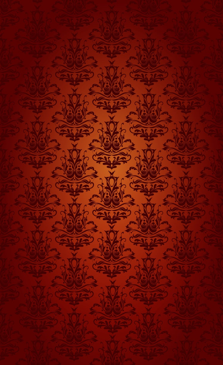 Damask Backdrops Opulent Crimson Baroque Floral Sweep Backdrop LXX2-288