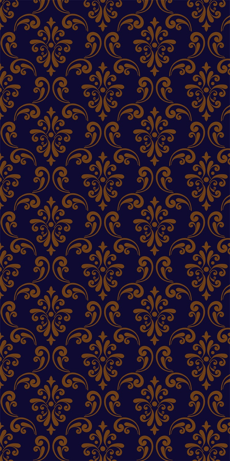 Damask Photo Backdrops Royal Blue Golden Damask Sweep Backdrop LXX2-289