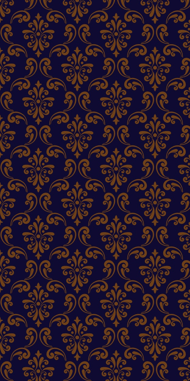 Damask Photo Backdrops Royal Blue Golden Damask Sweep Backdrop LXX2-289