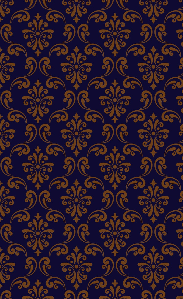 Damask Photo Backdrops Royal Blue Golden Damask Sweep Backdrop LXX2-289