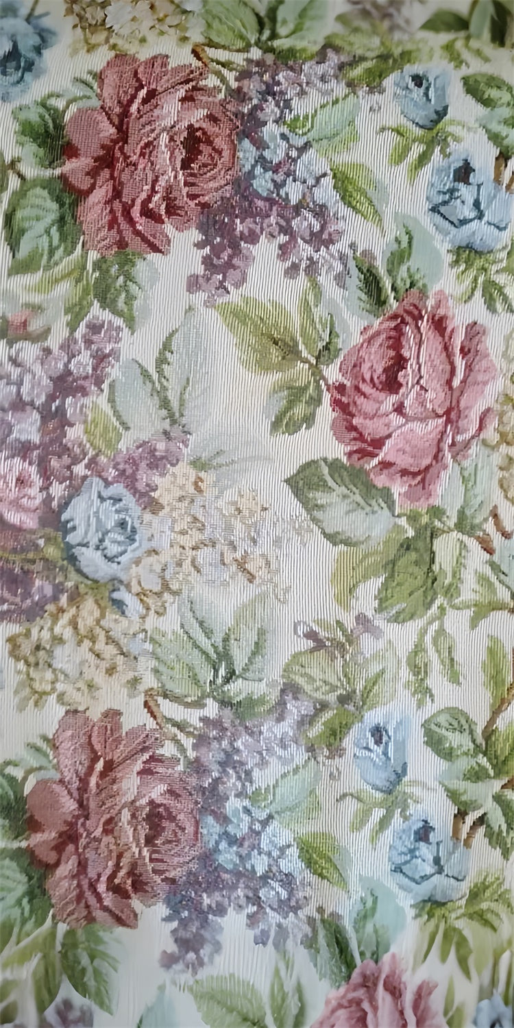 Floral Photo Backdrops Chic Embroidered Rose Sweep Backdrop LXX2-292