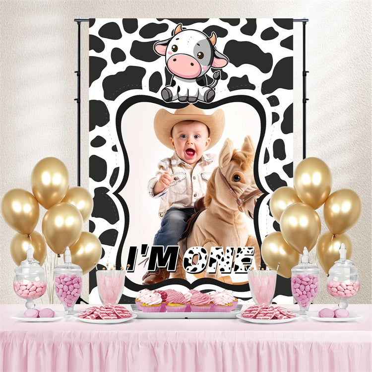 Custom Birthday Backdrops Rodeo Theme First Birthday Backdrop LXX3-115