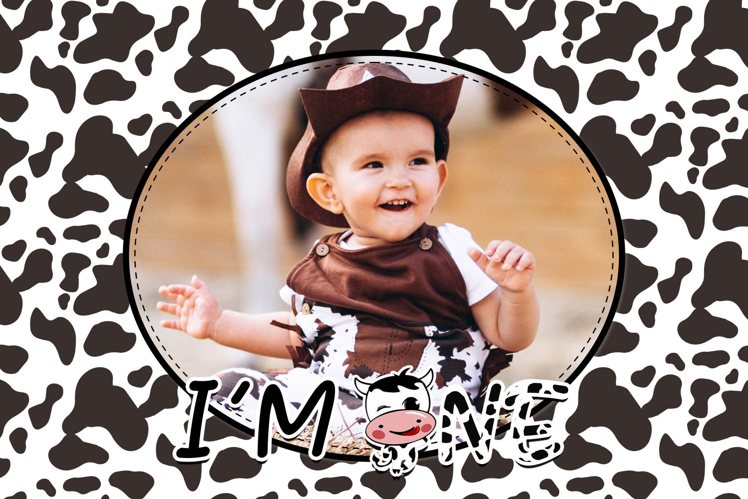 Personalized Backdrop For Birthday Cowboy Baby 1st Birthday Backdrop LXX3-116