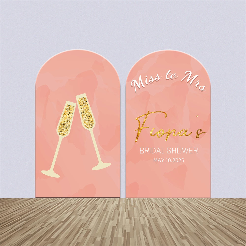 Bridal Shower Backdrop Glitter Champagne Custom Arch Backdrop Kit LXX3-135