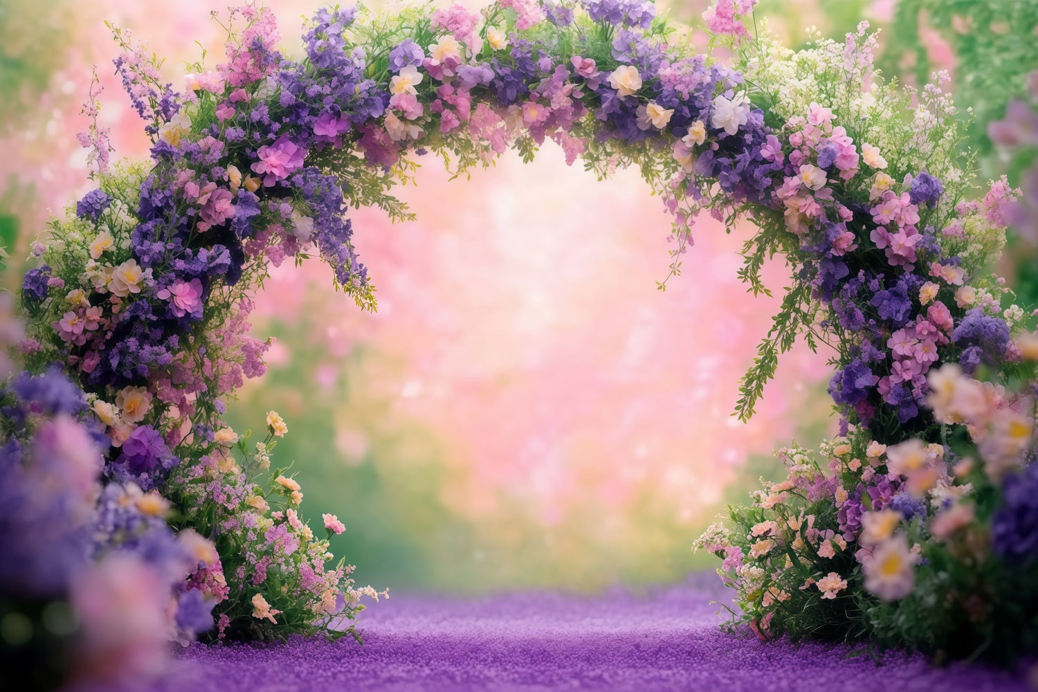 Mothers Day Backdrop Ideas Floral Archway Pastel Backdrop LXX3-45