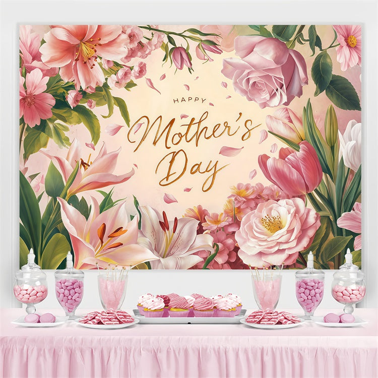 Mother's Day Backdrop Dreamy Soft Floral Personalized Backdrop LXX3-58