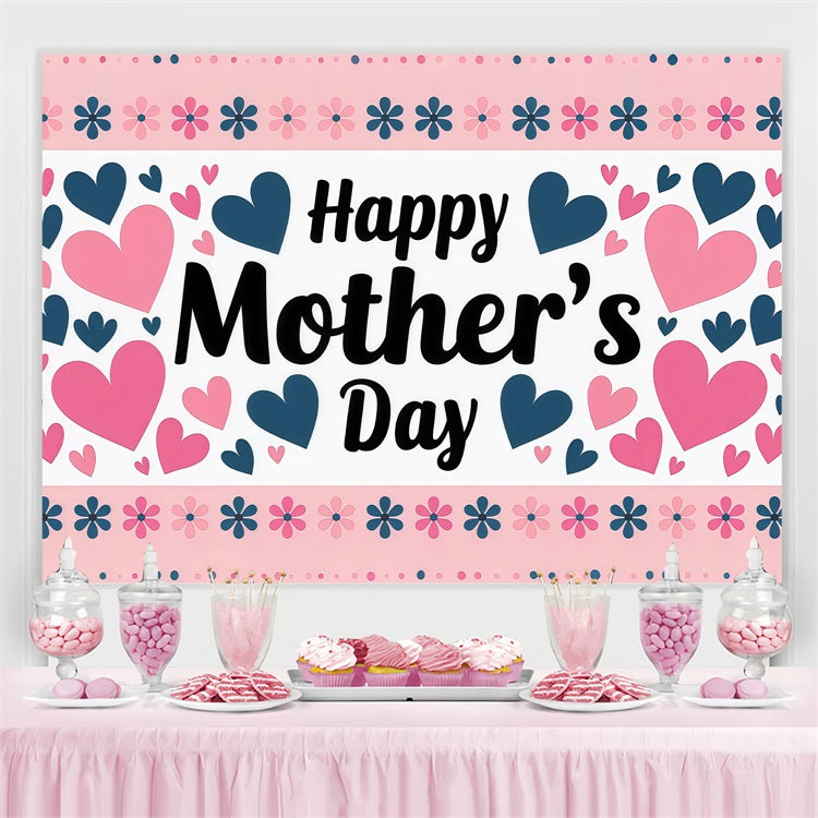 Mothers Day Backdrops Cute Heart Pattern Personalized Backdrop LXX3-59
