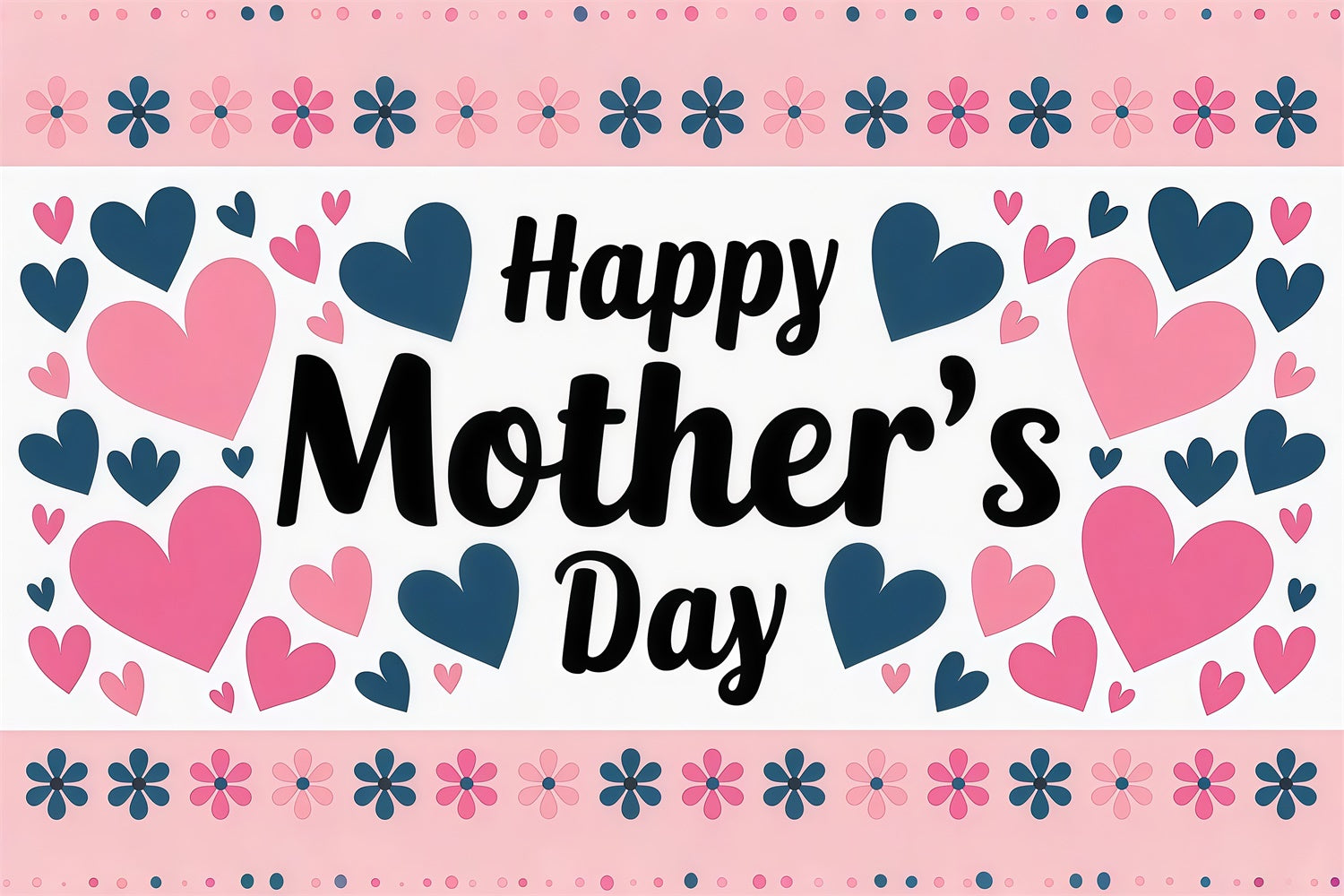 Mothers Day Backdrops Cute Heart Pattern Personalized Backdrop LXX3-59
