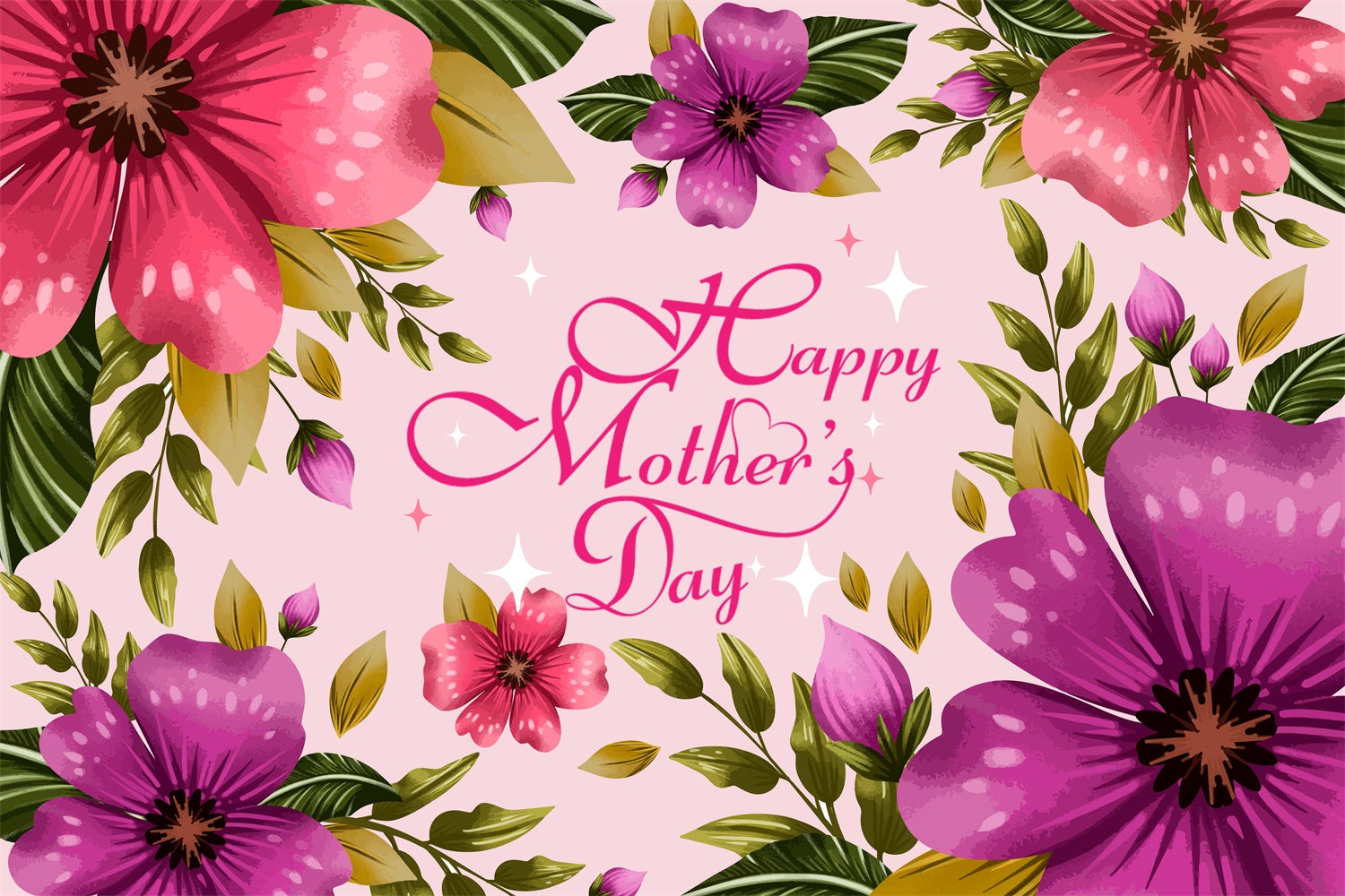 Mothers Day Backdrop Bright Blossom Elegance Custom Backdrop LXX3-73