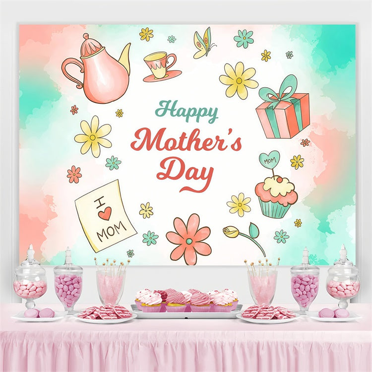 Backdrop For Mothers Day Graceful Gift Flower Custom Backdrop LXX3-79