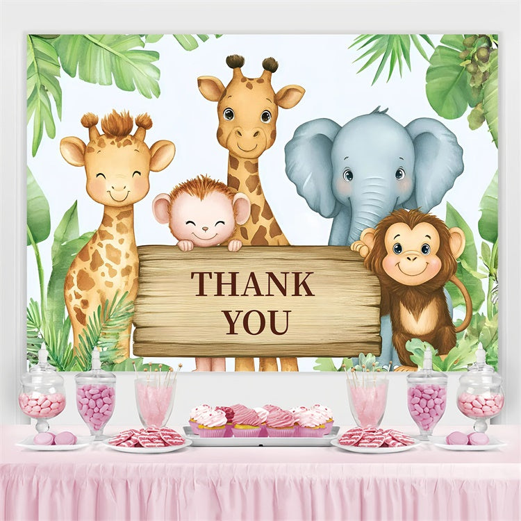 Mothers Day Picture Backdrop Safari Animal Gathering Custom Backdrop LXX3-89