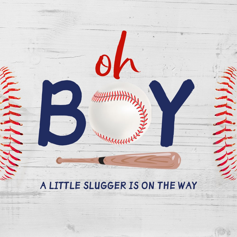 Baby Shower Backdrop Boy Baseball Themed Backdrop LXX5-242