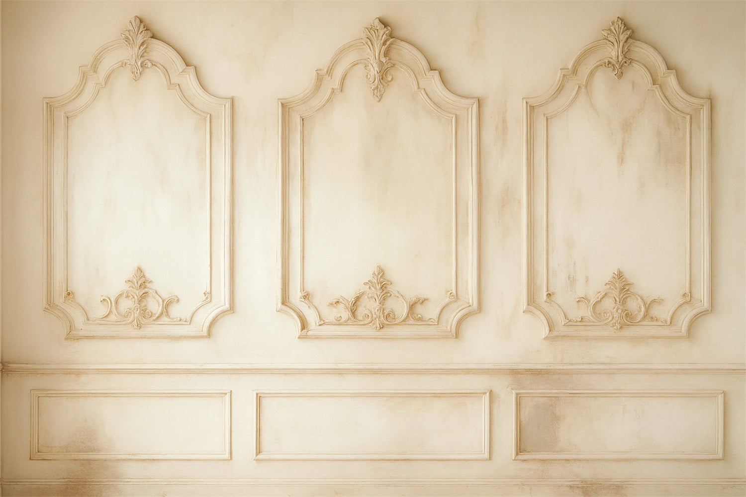 Vintage Wall Backdrop Classic Ivory Ornate Panels Victorian Backdrop LXX510-105