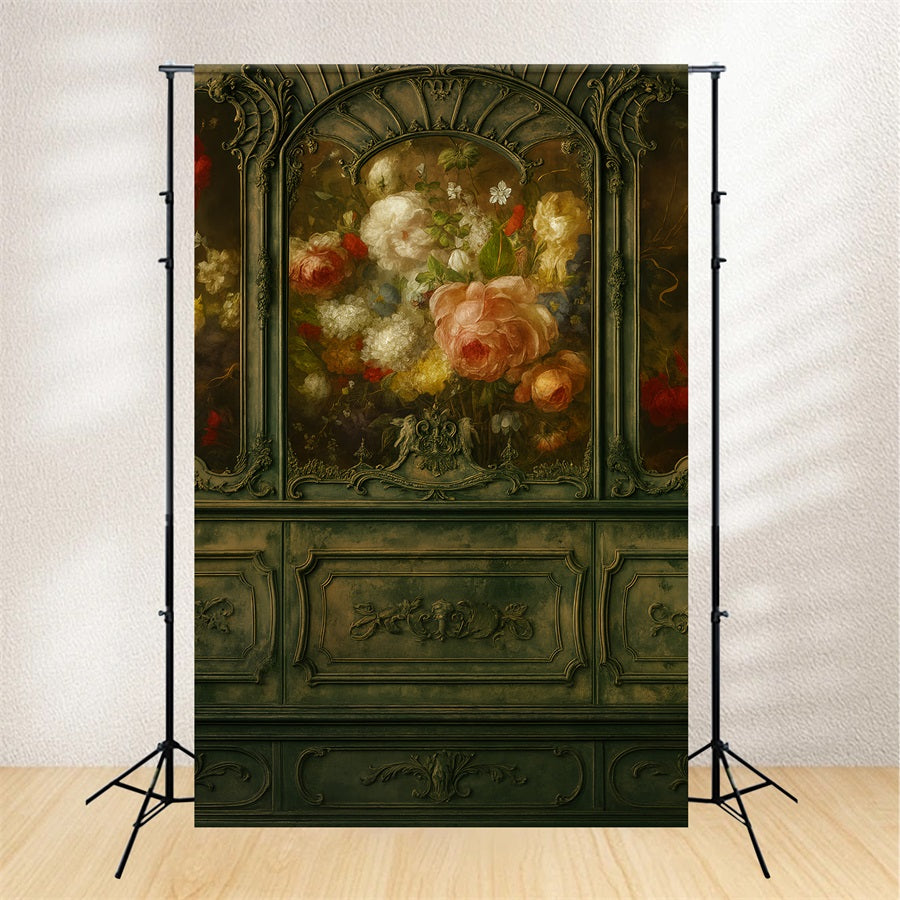 Victorian Backdrop Antique Floral Panel Art Vintage Wall Backdrop LXX510-125