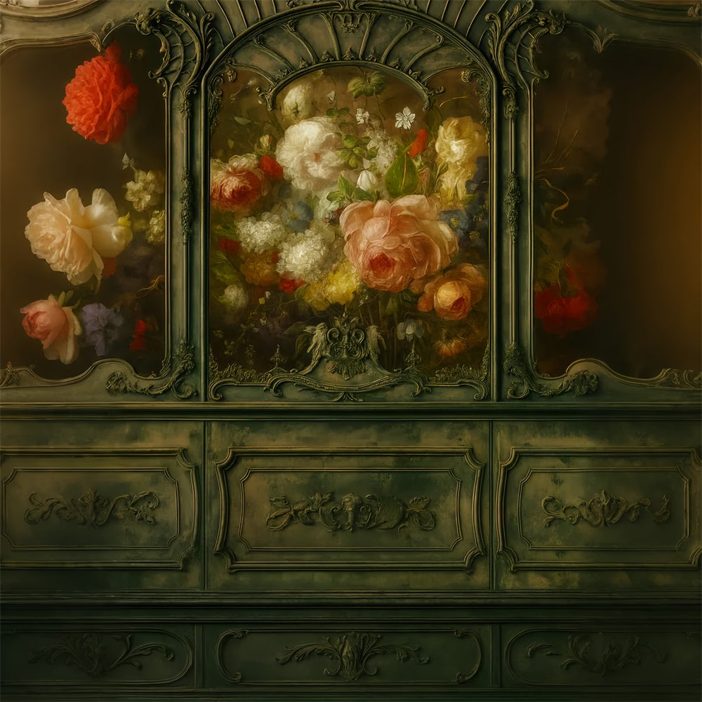 Victorian Backdrop Antique Floral Panel Art Vintage Wall Backdrop LXX510-125