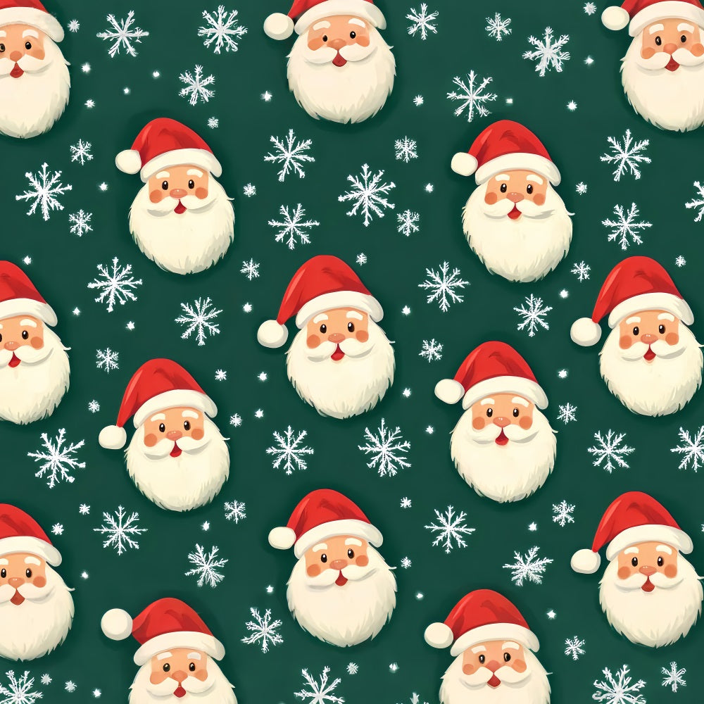 Snowflake Photo Backdrop Santa Faces Snow Winter Photo Backdrops LXX510-60