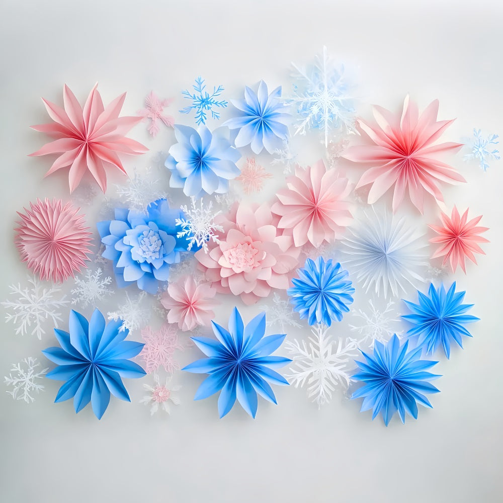 Winter Photography Backdrops Frosted Paper Floral Dream Winter Backdrop LXX510-97