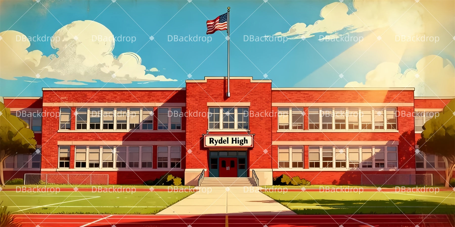 Movie Theater Backdrop Rydel Campus School Play Backdrops LXX510-T17