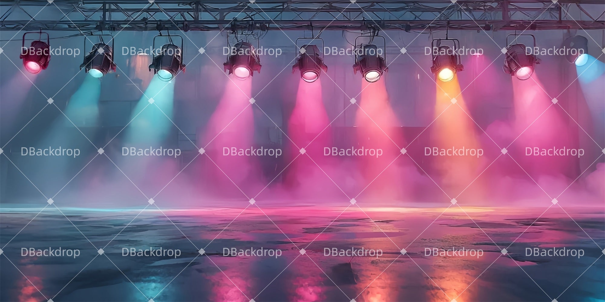 Professional Stage Backdrops Colorful Lights Broadway Stage Backdrop LXX510-T25