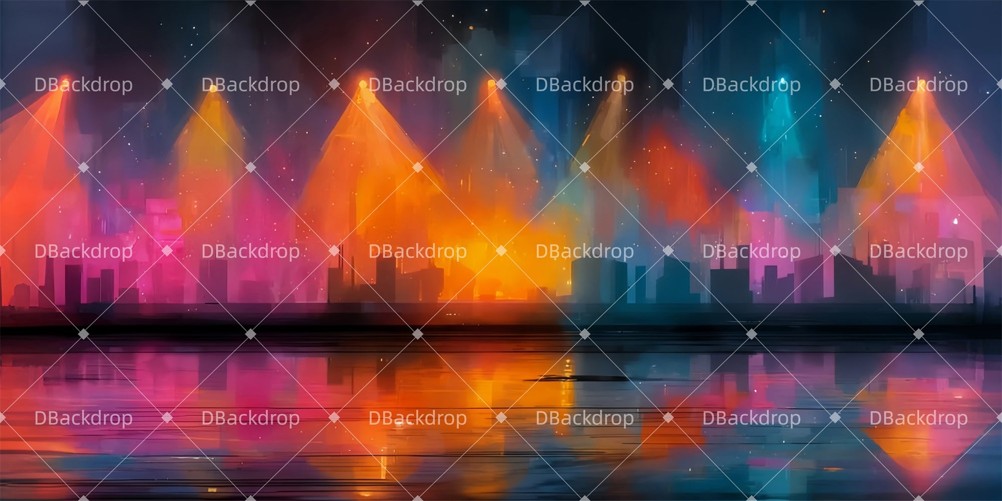 Broadway Stage Backdrop Vibrant Stage Theater Backdrop LXX510-T26