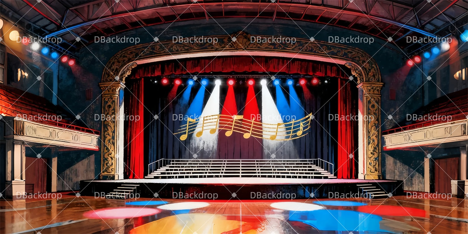 Broadway Stage Backdrop Grand Theatre Hall Dance Backdrop LXX510-T50