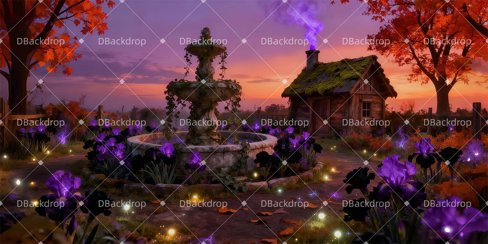 Stage Scenery Backdrops The Witch's Garden Musical Backdrop LXX510-T56