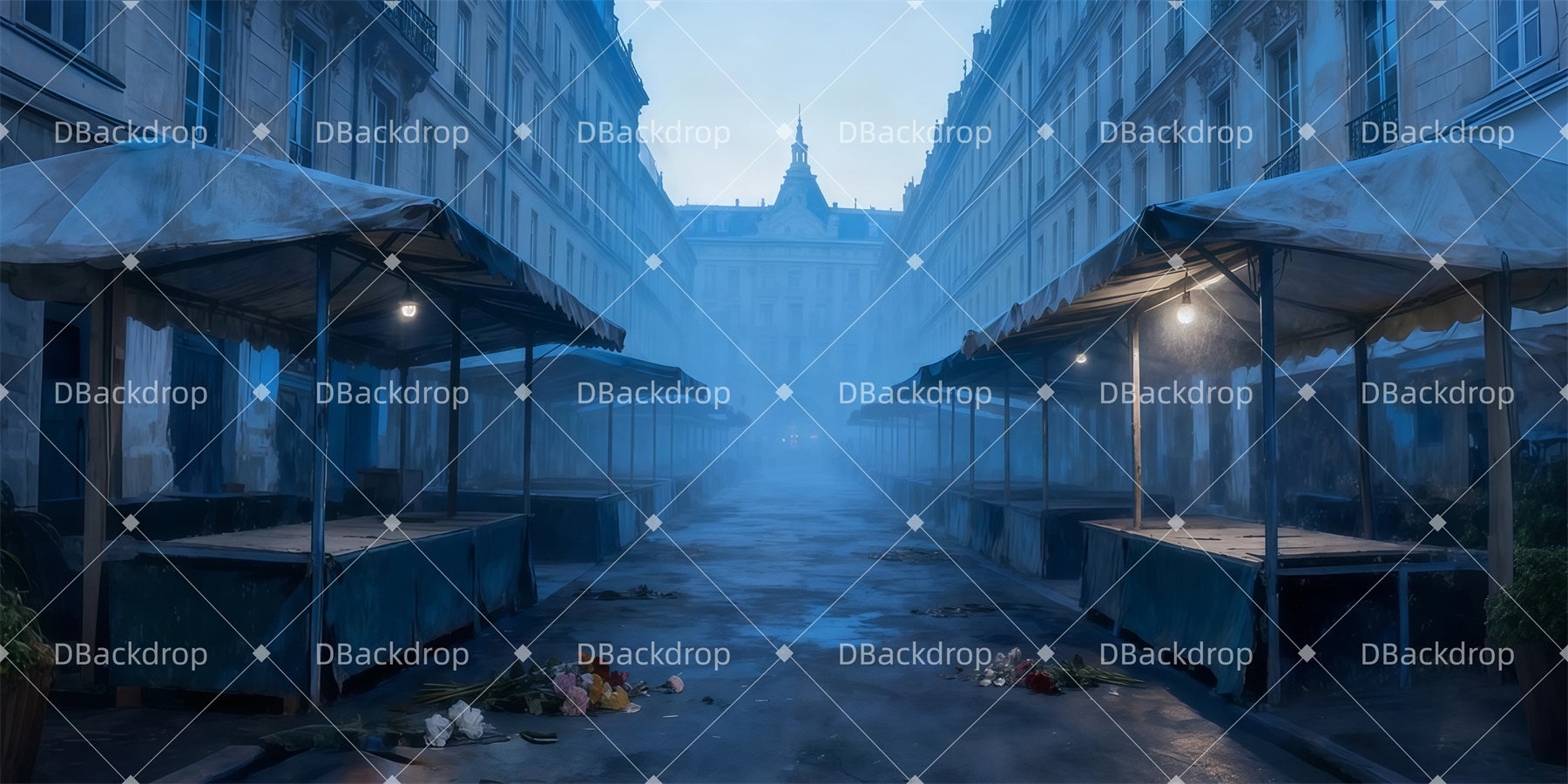 Movie Theater Backdrop Morning Fog Alley Stage Backdrops LXX511-T23