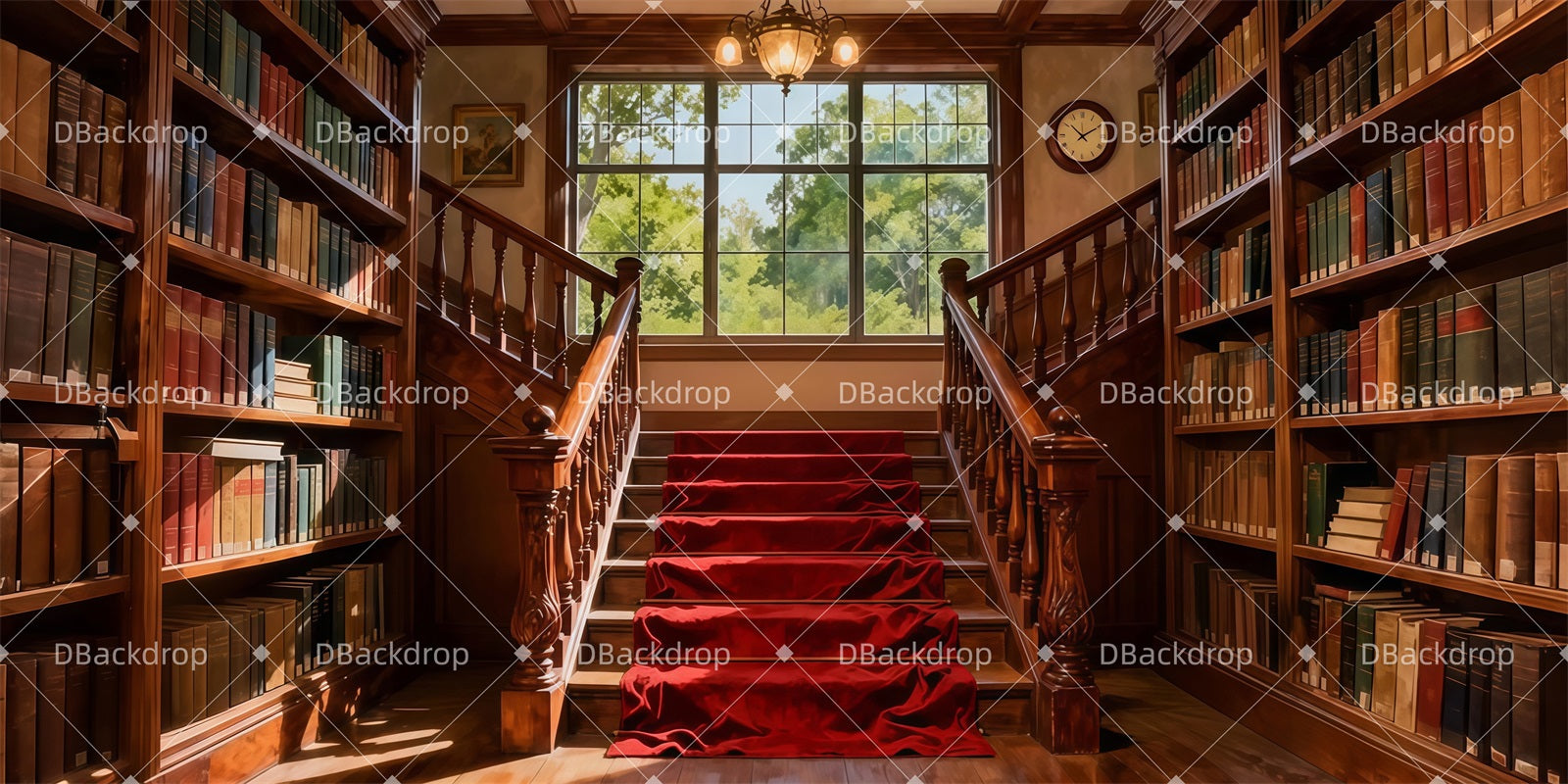 Professional Stage Backdrops Quiet Library Interior Theater Backdrop LXX511-T72