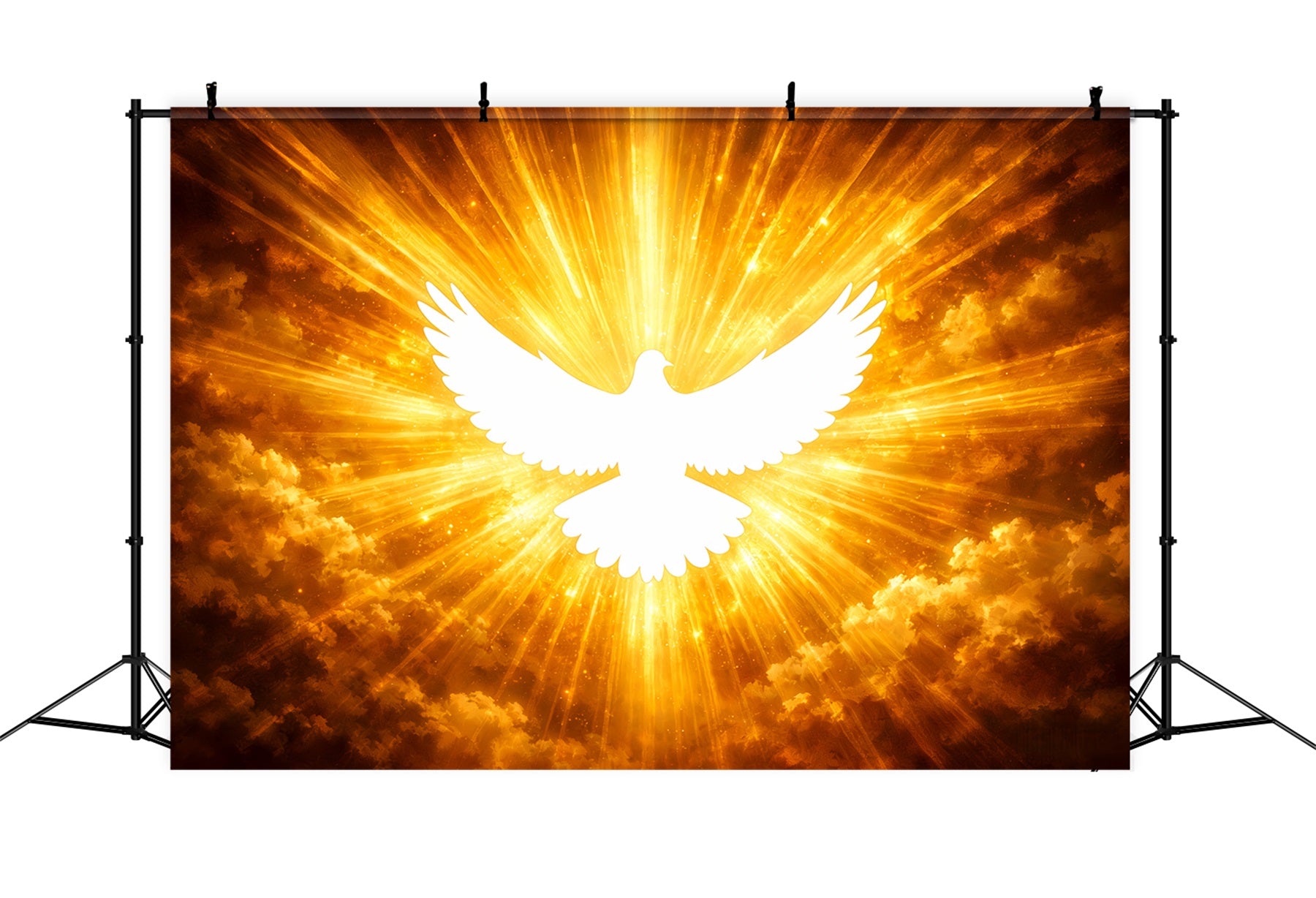 Church Easter Photo Backdrop Radiant Songbirds Resurrection Light Easter Backdrops LXX512-105
