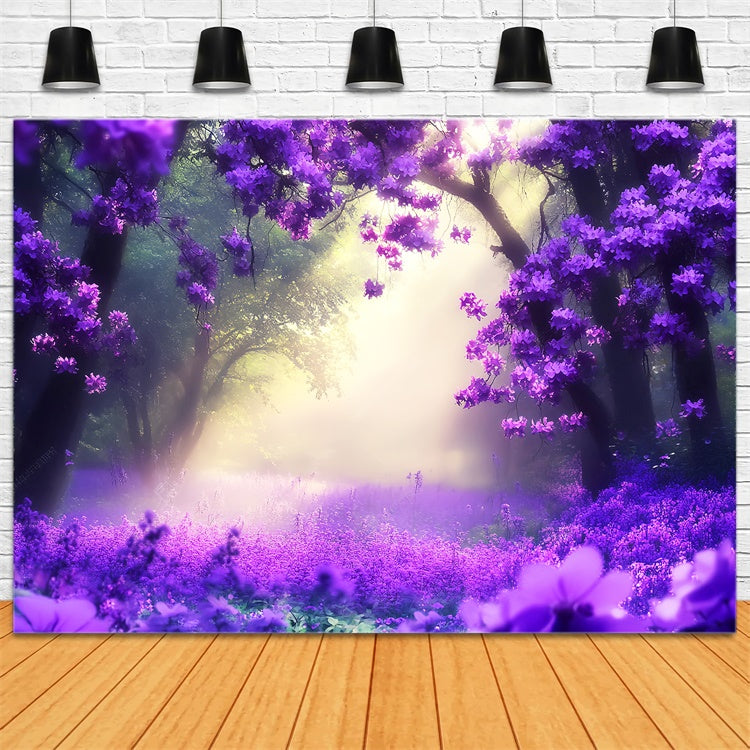 Forest Backdrop Photography Mystic Violet Dream Backdrop LXX57-106