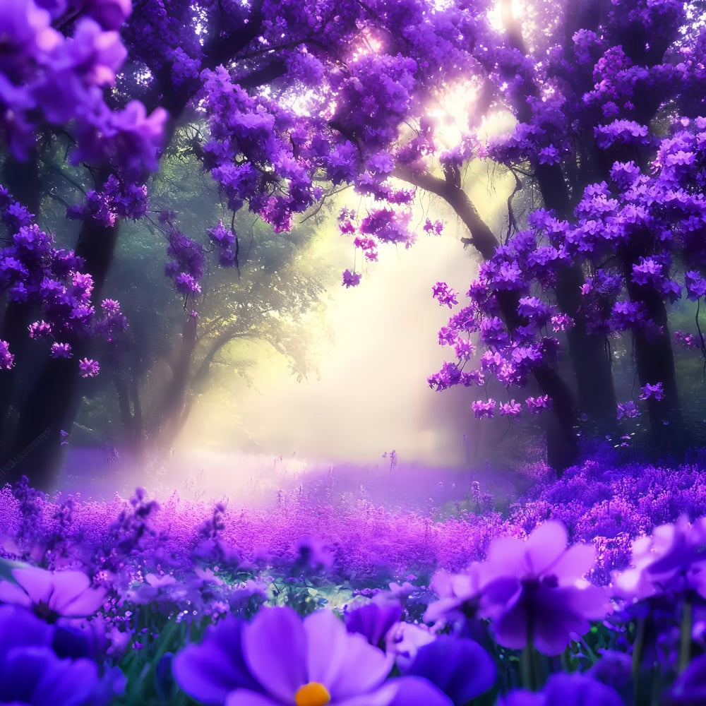 Forest Backdrop Photography Mystic Violet Dream Backdrop LXX57-106