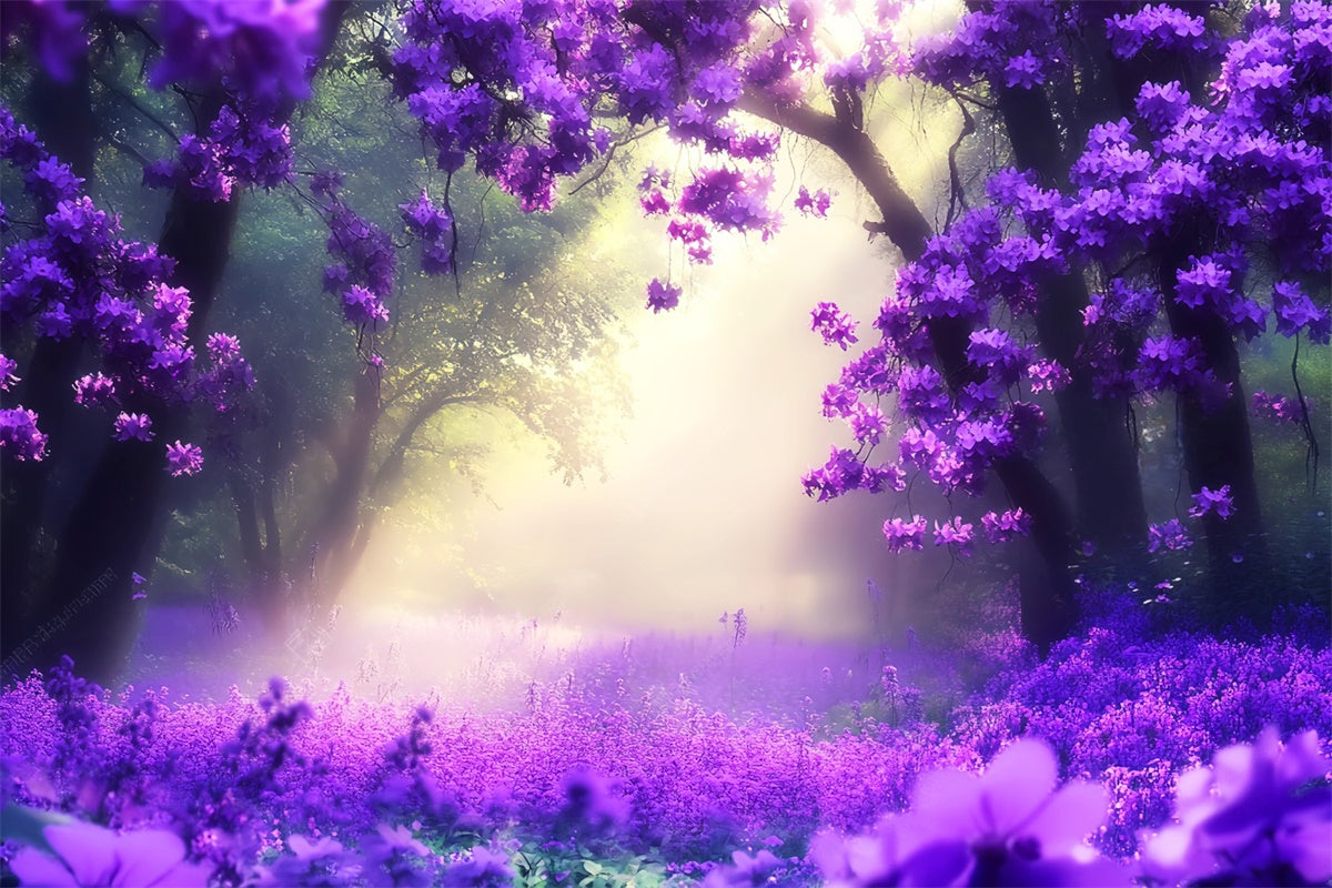 Forest Backdrop Photography Mystic Violet Dream Backdrop LXX57-106