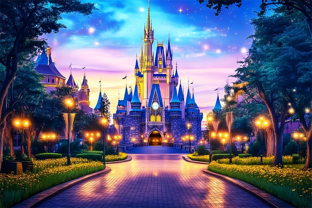 Fairy Forest Backdrop Twilight Dream Palace Backdrop LXX57-116
