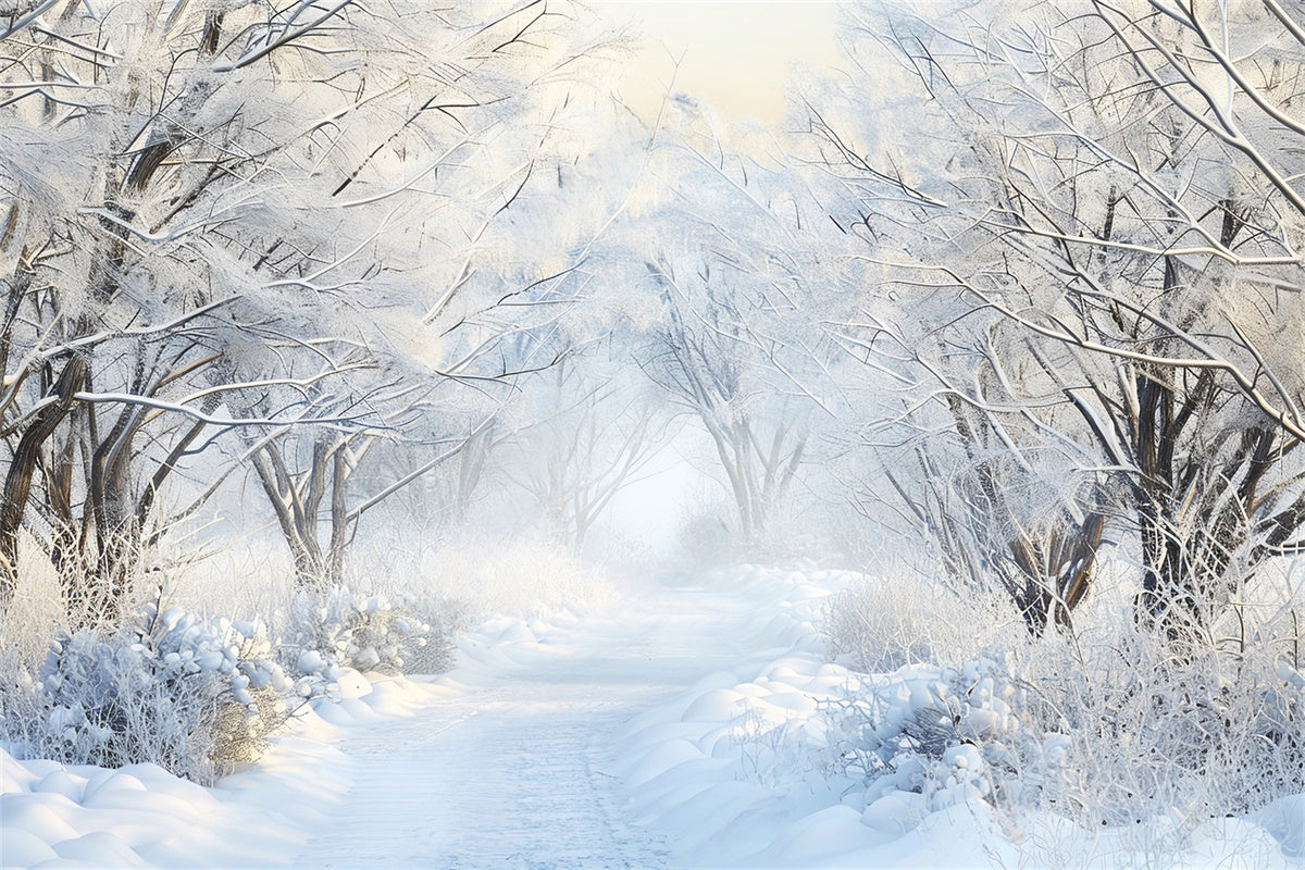 Winter Forest Backdrop Frozen Dreams Trail Backdrop LXX57-120