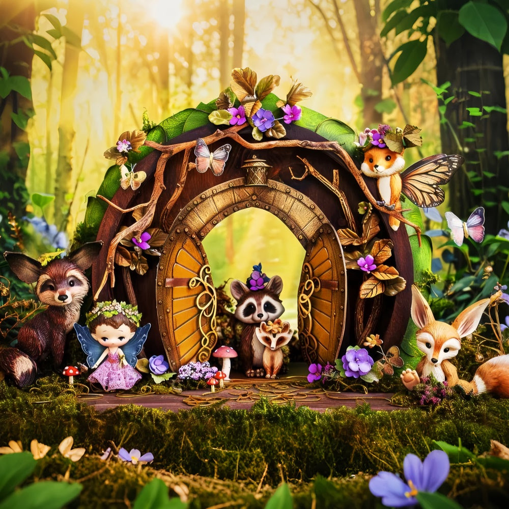 Fairy Forest Backdrop Enchanted Critter Welcome Backdrop LXX57-129