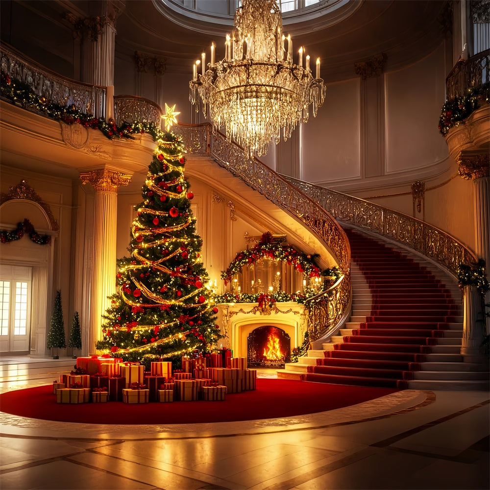Vintage Backdrop Elegant Ballroom Christmas Backdrop LXX57-194