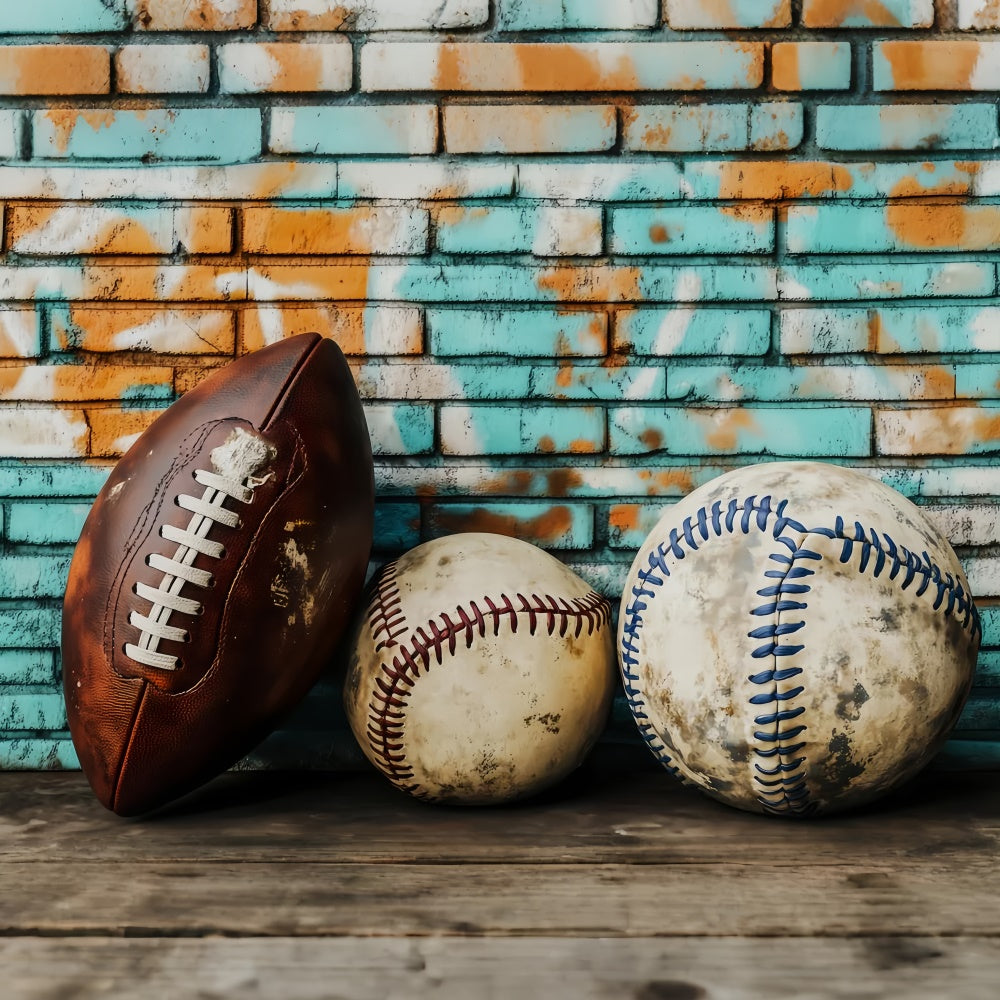 Vintage Photo Backdrop Brick Wall Urban Sports Backdrop LXX57-197