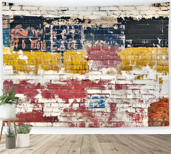 Vintage Wall Backdrop Urban Peel Fade Brick Wall Backdrop LXX57-198