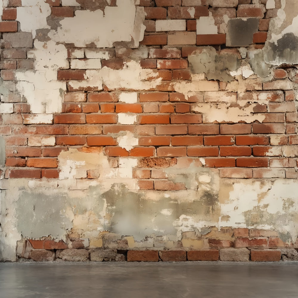 Vintage Wall Backdrop Rustic Peeling Brick Backdrop LXX57-199