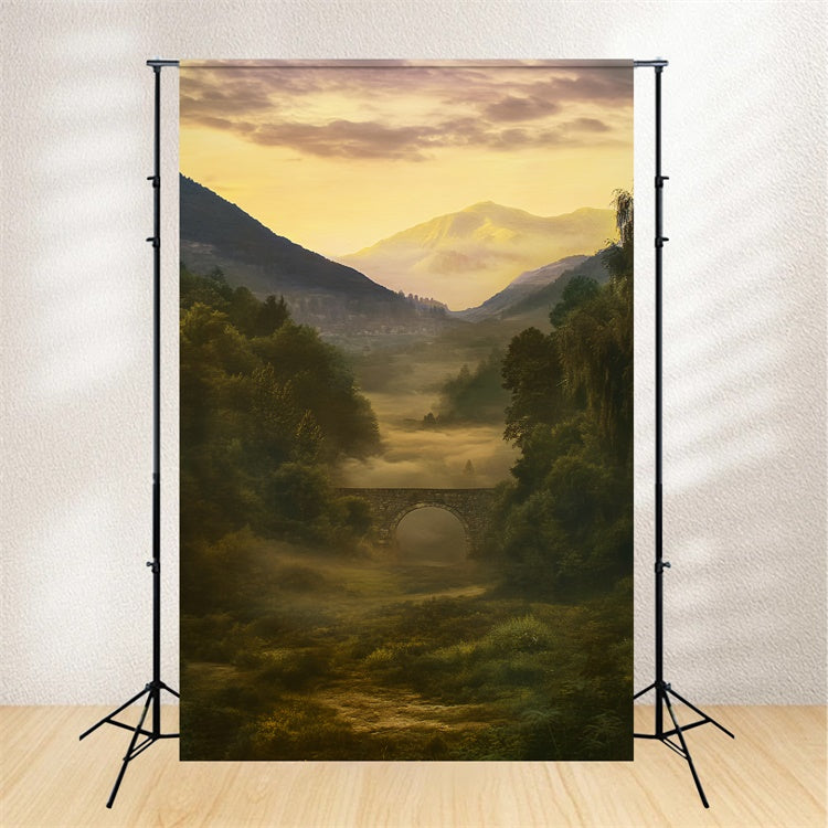 Vintage Backdrops Morning Haze Scenic Trail Backdrop LXX57-200