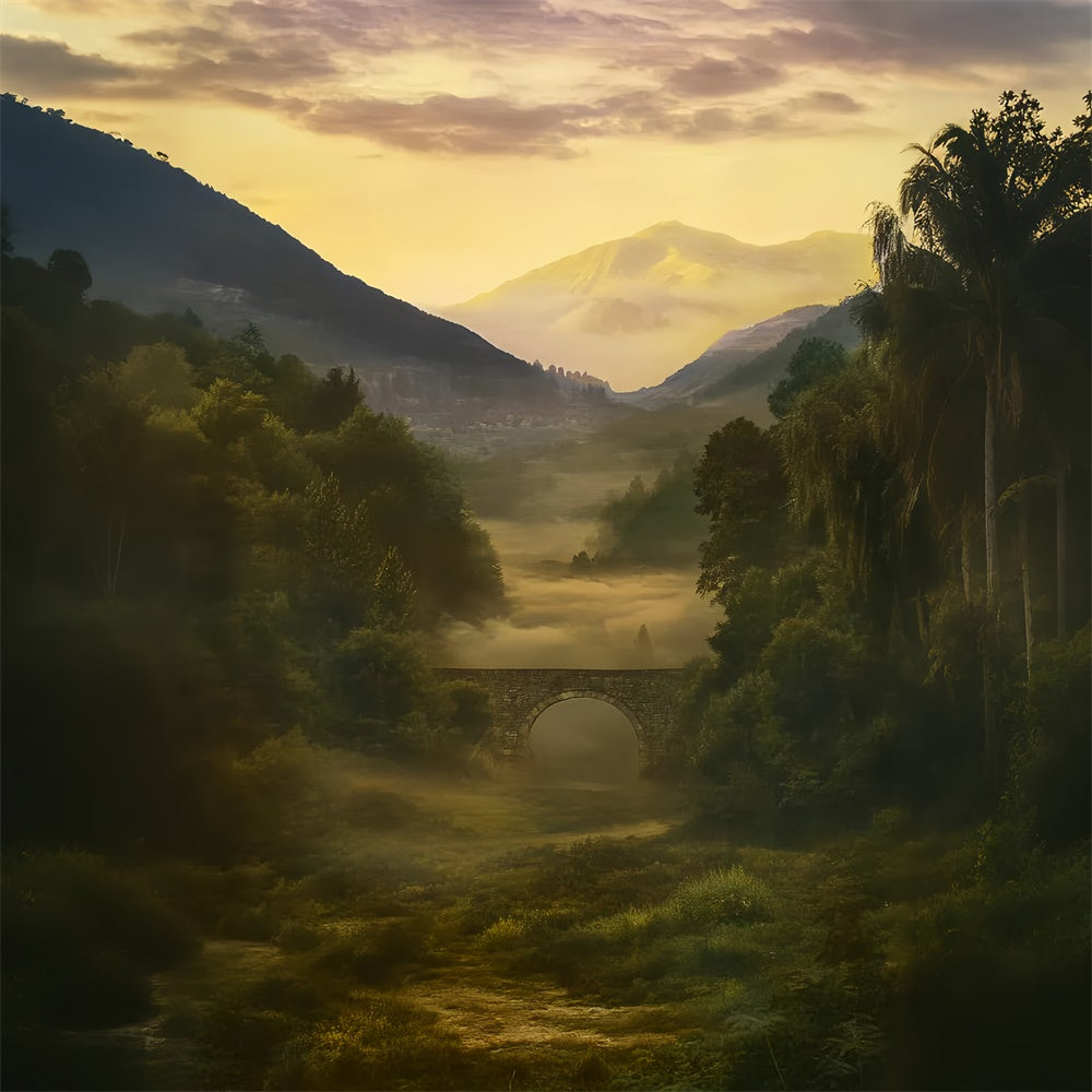 Vintage Backdrops Morning Haze Scenic Trail Backdrop LXX57-200