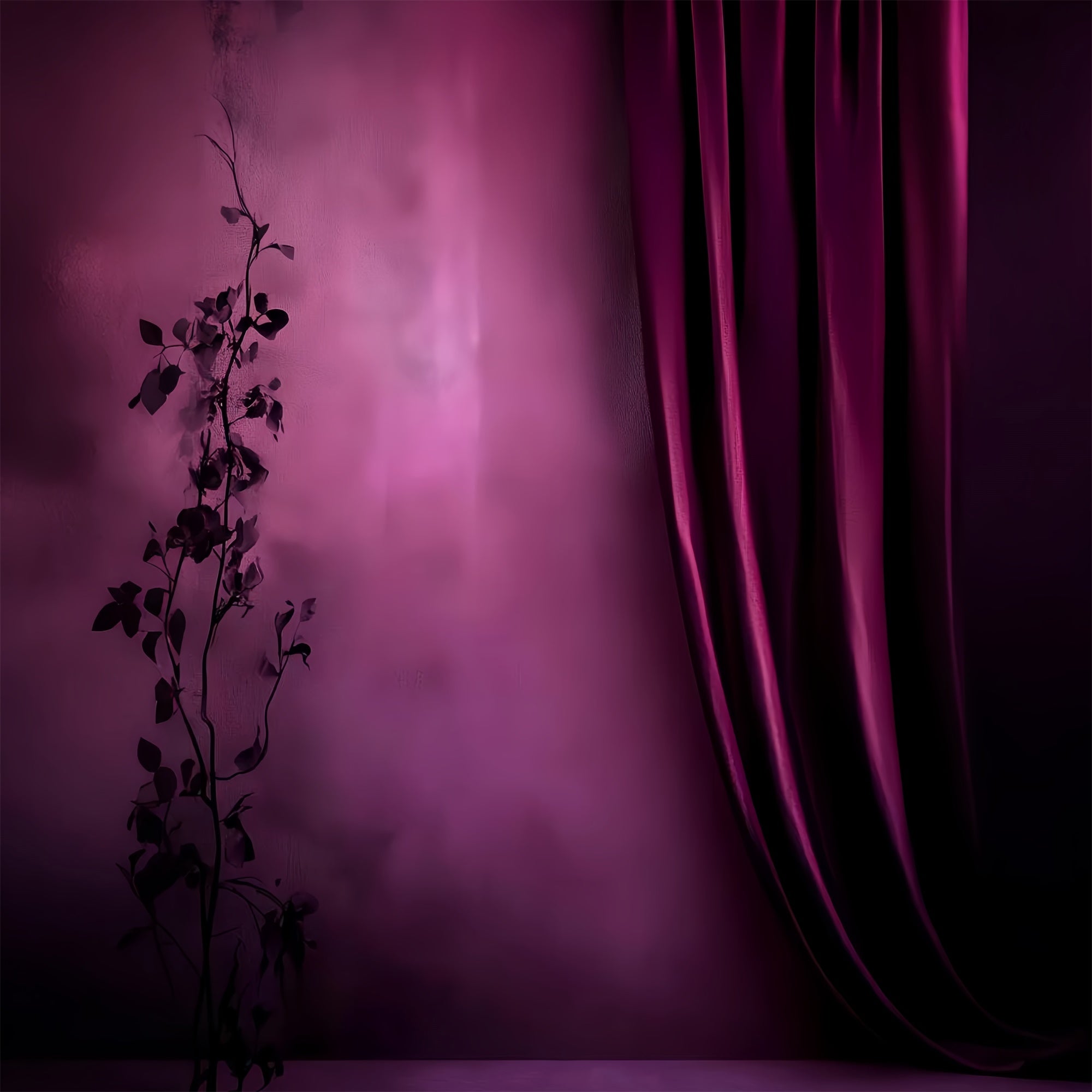 Vintage Photo Backdrops Moody Violet Curtain Backdrop LXX57-201