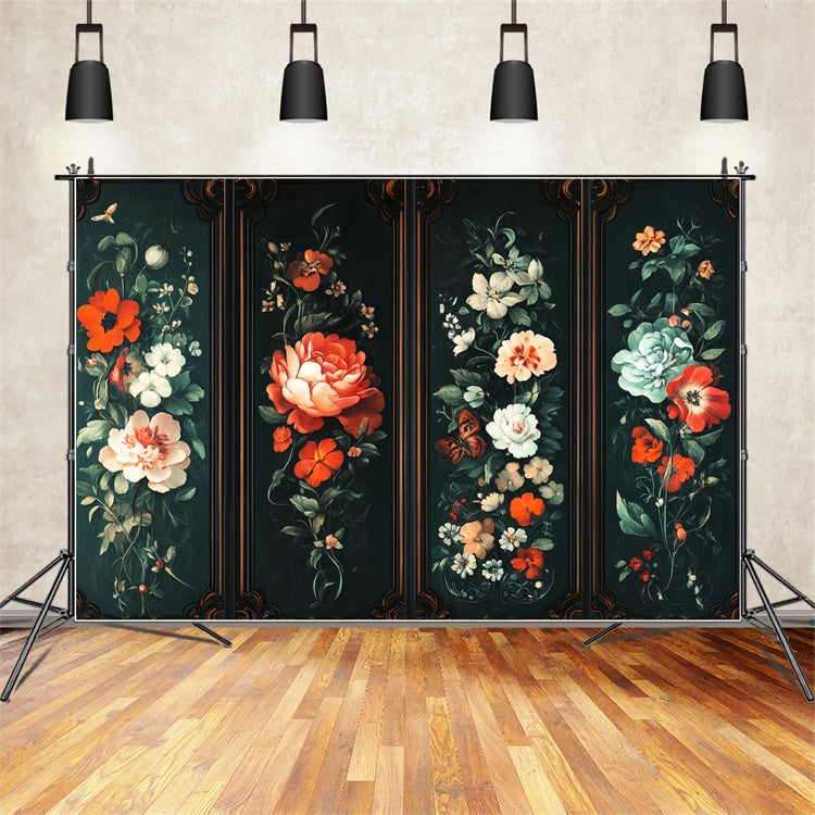 Victorian Backdrops Antique Flower Vintage Photo Backdrop LXX57-212